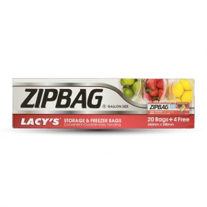 Lacys Zip Bag Storage Gallon 20 Bag