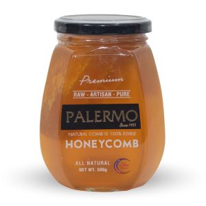 Palermo Honey with Honeycomb in Glass Jar 500g