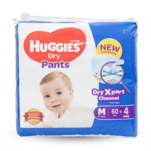 Huggies Diaper (60’s + 4) Dry Pants Super Jumbo Pack- M