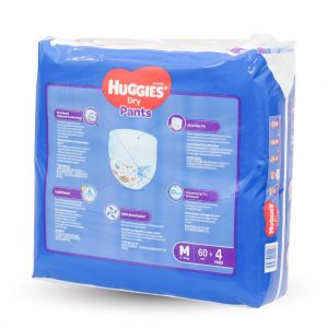 Huggies Diaper (60’s + 4) Dry Pants Super Jumbo Pack- M