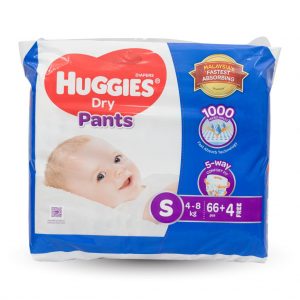 Huggies Diaper (66’s + 4) Dry Pants Super Jumbo Pack- S