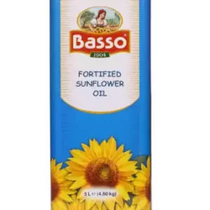 Basso Fortified Sunflower Oil tin 5ltr