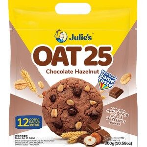 Julie’s Oat 25 Chocolate Hazelnut Cookies 300g