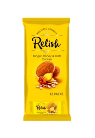 Relish Ginger. Honey & OATS Cookies (12 pack) 504g